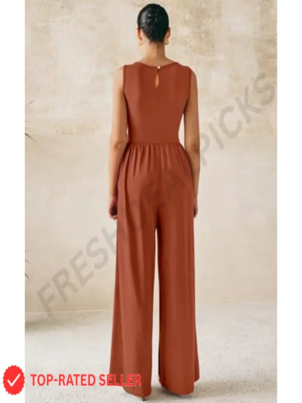 Sleeveless Wide Leg Jumpsuit for Women | Summer Romper with Pockets